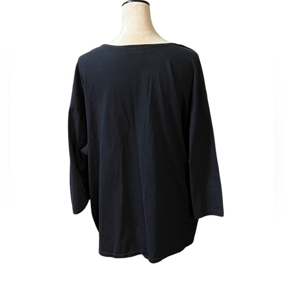 Denim 24/7 Black & Gold Beaded Sequin Fancy Top - Picture 2 of 4